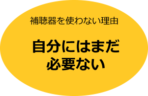 補聴器を使わない理由「自分にはまだ必要ない」→