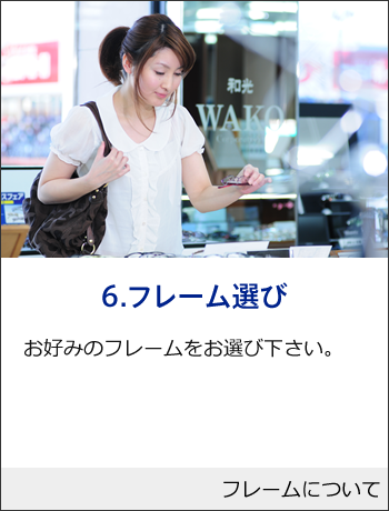 6.お好みのフレームをお選び下さい。